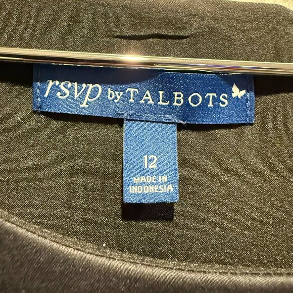 Talbots by RSVP,  black, floral with pockets and pleats. Size 12 - Picture 5 of 6